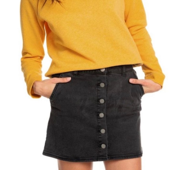 Roxy Dresses & Skirts - Roxy Black Denim Mini Skirt